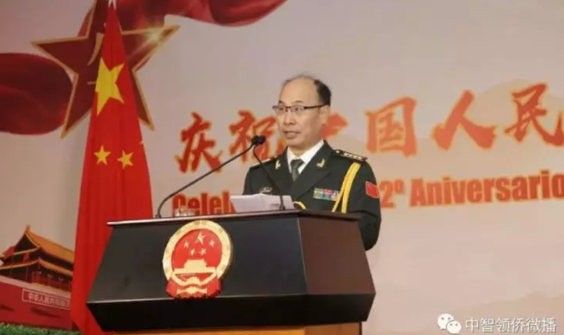 各国军政官员参加驻智使馆 庆祝中国人民解放军92周年活动