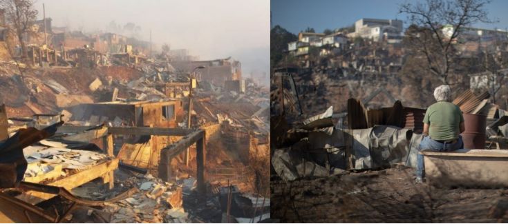 瓦尔帕莱索遭特大火灾 智利华商伸手援助灾区人民