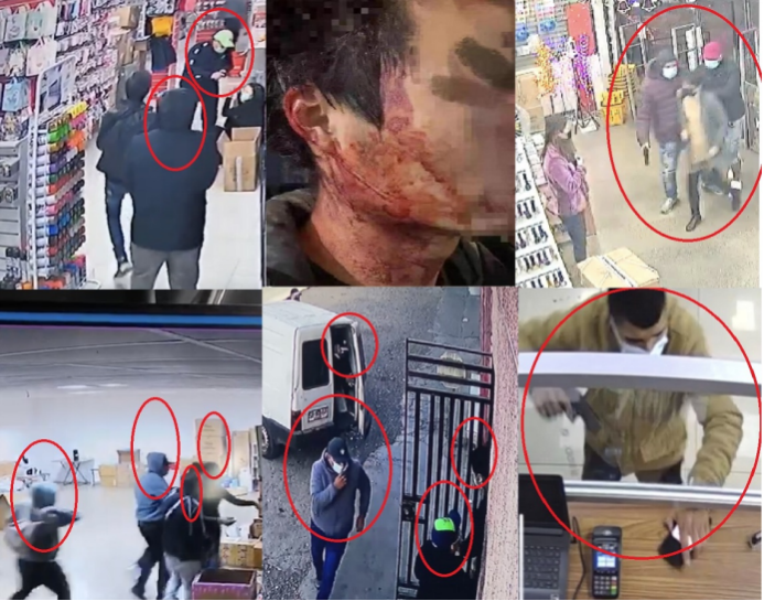 Más de diez centros comerciales chinos fueron asaltados a punta de pistola