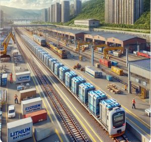 China Railway launches test transport of EV lithium batteries by rail