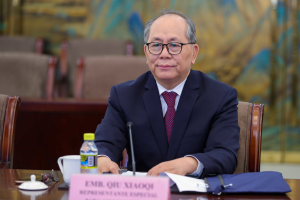 Representante Especial del Gobierno Chino para Asuntos de América Latina, Qiu Xiaoqi, se reúne con delegación de funcionarios de la coalición gobernante de Chile