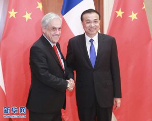 Li Keqiang se reúne con el Presidente de Chile, Piñera