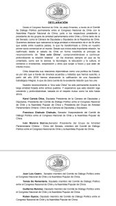 El Congreso de Chile Reitera su Apoyo al Principio de Una Sola China